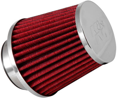 K&N RG-Serie universeel vervangingsfilter met 3 aansluitdiameters - Lengte 114mm - Rood (RG-1003RD-L RG1003RDL