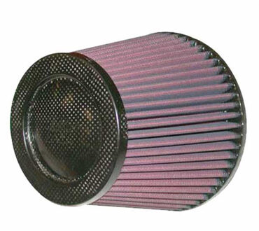 K&N universeel conisch filter 127mm aansluiting, 165mm Bodem, 114mm Top, 143mm Hoogte, carbon top (R RP5113