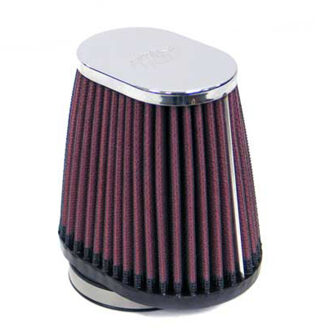 K&N universeel ovaal/conisch filter 54mm offset aansluiting, 102mm x 76mm Bodem, 76mm x 51mm Top, 10 RC2900