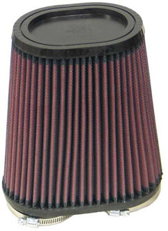 K&N universeel ovaal/conisch filter 60mm dual aansluiting, 159mm x 95mm Bodem, 87mm x 112mm Top, 171 RU4710