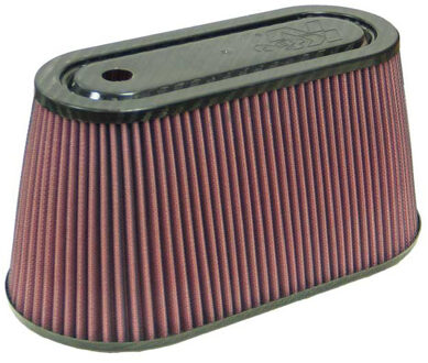 K&N universeel ovaal/conisch filter 89mm aansluiting, 151mm x 152mm Bodem, 252mm x 100mm Top, 152mm RF1038