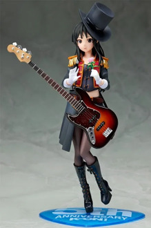 K-ON 5th Anniversary Stronger Akiyama Mio PVC Sexy Girl Figure Model Toys 22cm