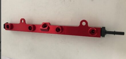 K Serie Zware Brandstof Rail Kit High Flow Injectie Brandstof Rail Met 1/8npt Gauge Voor Honda K20 K24 rsx Civic Si, integra EP3 FR-05-rood