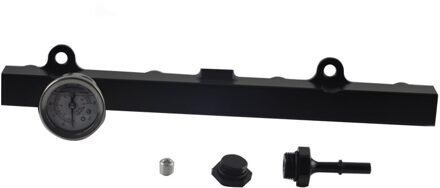 K Serie Zware Brandstof Rail Kit High Flow Injectie Brandstof Rail Met 1/8npt Gauge Voor Honda K20 K24 rsx Civic Si, integra EP3 FR-05-zwart