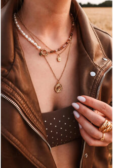 K.sk.214.1 gold rush necklace Geel - One size