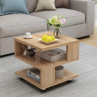 K-STAR Simple sofa side coffee table tempered glass mini tea table living room creative square sofa table