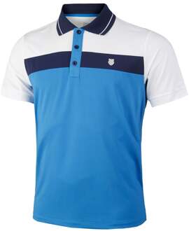 K-Swiss Core Team Block Polo Heren-Blauw,Wit - S