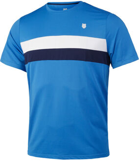 K-Swiss Core Team Stripe Crew T-shirt Heren blauw - S,M,XL,XXL