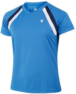 K-Swiss Core Team T-shirt Dames-Blauw,Veelkleurig - XL
