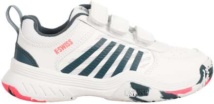 K-Swiss Court Express 2 Strap Tennisschoenen Kinderen-Wit,Petrolblauw - 28,28.5,29,29.5,30,31,32,32.5,33,33.5,34,35