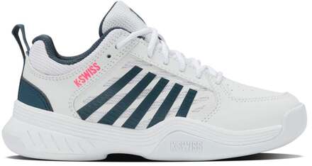 K-Swiss Court Express 2 Tennisschoenen Kinderen-Wit,Petrolblauw - 32.5,33.5
