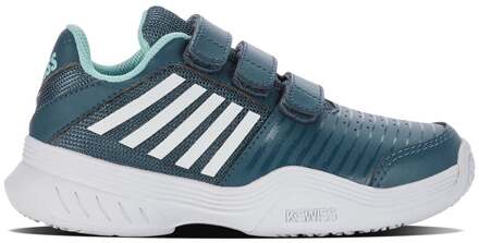 K-Swiss Court Express Strap Omni Tennisschoenen Kinderen-Petrolblauw,Wit - 28,28.5,29.5