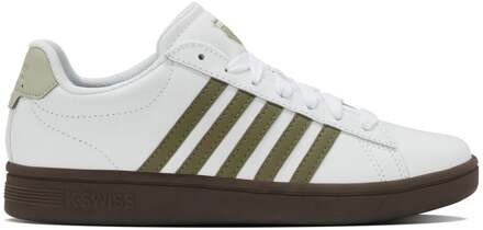 K-Swiss Court Tiebreak II Vrijtijdsschoen Heren-Wit,Olijf - 45