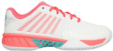 K-Swiss EXPRESS LIGHT 3 Clay Tennisschoenen Dames-wit, koraal - 38,39,39.5