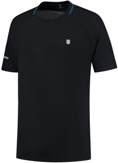 K-Swiss Hypercourt Double Crew 2 T-shirt Heren zwart - S,M,L,XL,XXL