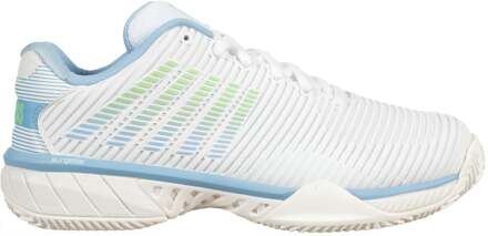 K-Swiss Hypercourt Express 2 Tennisschoenen Dames-Wit,Lichtblauw - 37,37.5,38,39,39.5,40,41,41.5,42,43