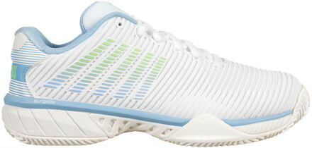 K-Swiss Hypercourt Express 2 Tennisschoenen Dames-Wit,Lichtblauw - 37,37.5,38,39