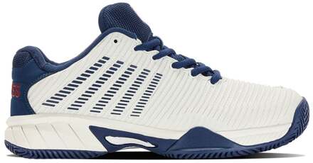 K-Swiss Hypercourt Express 2 Tennisschoenen Kinderen-Wit,Donkerblauw - 35.5