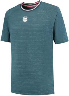K-Swiss Hypercourt Melange T-shirt Heren-Petrolblauw - S,M,L,XL,XXL