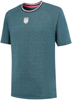 K-Swiss Hypercourt Melange T-shirt Heren-Petrolblauw