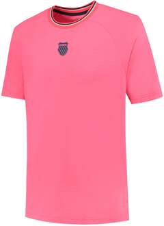 K-Swiss Hypercourt Melange T-shirt Heren-Pink roze - S,M,L,XL,XXL