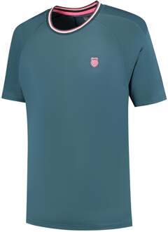 K-Swiss Hypercourt Mesh Crew T-shirt blauw - S,M,L,XL,XXL