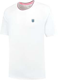 K-Swiss Hypercourt Mesh Crew T-shirt Heren-Wit - S,M,L,XL,XXL