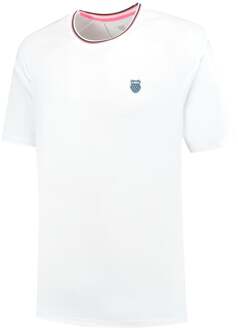 K-Swiss Hypercourt Mesh Crew T-shirt Heren-Wit - S