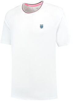 K-Swiss Hypercourt Mesh Crew T-shirt Heren-Wit