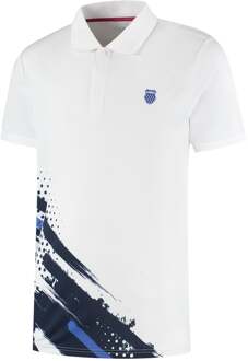 K-Swiss Hypercourt Print Polo Heren wit - S