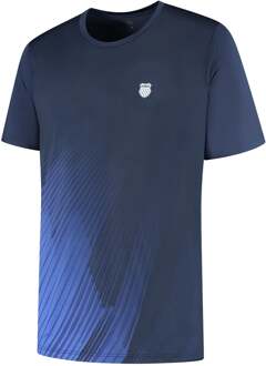K-Swiss Hypercourt Print T-shirt Heren donkerblauw - XL