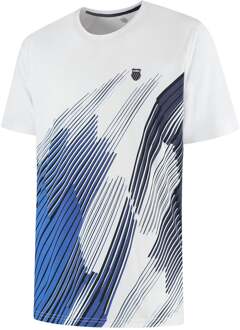 K-Swiss Hypercourt Print T-shirt Heren wit - M