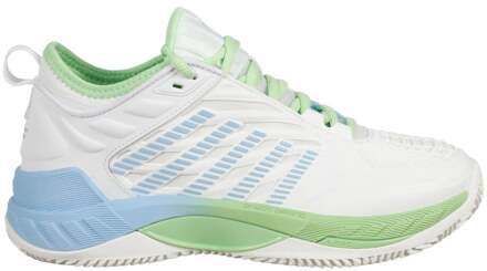 K-Swiss Hypercourt Supreme 2 Tennisschoenen Dames-Wit,Lichtgroen - 37.5
