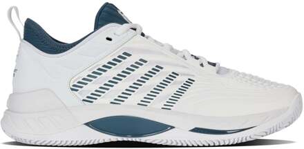 K-Swiss Hypercourt Supreme 2 Tennisschoenen Heren-Wit,Petrolblauw - 41,41.5,42,42.5,43,44,44.5,45,46,47,49