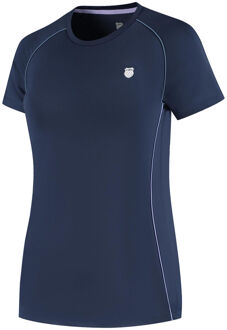 K-Swiss KS AP HYPERCOURT BASIC RECYCLED TEE T-shirt Dames-donkerblauw - L
