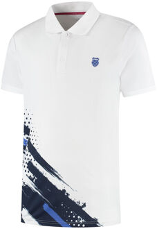 K-Swiss KS AP HYPERCOURT PRINT POLO Polo Heren-wit - L