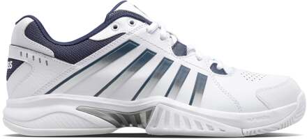 K-Swiss Receiver V Tennisschoenen Heren-Wit,Donkerblauw - 40,41,41.5,42,42.5,43,44,44.5,45,46,47,49