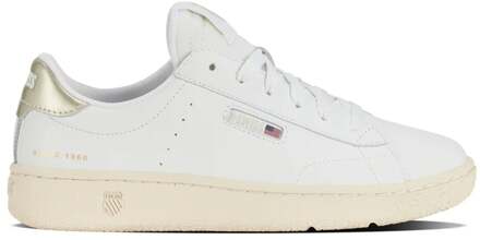 K-Swiss Slammklub CC Vrijtijdsschoen Dames-Wit,Beige - 37.5