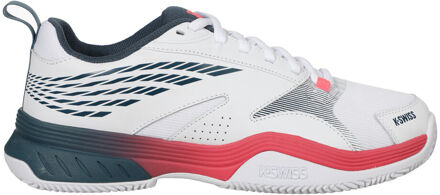 K-Swiss Speedex Tennisschoenen Heren-Wit,Petrolblauw - 44.5