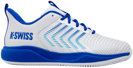 K-Swiss ULTRASHOT LIGHT Clay Tennisschoenen Heren-wit, blauw - 41.5,42,42.5,43,44,44.5,45,46,47