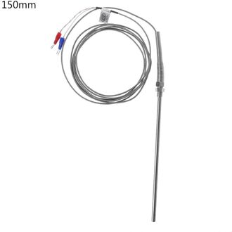 K Type Thermokoppel Roestvrij Stalen Sonde Thermokoppel 100 Mm 200 Mm 2 M Kabel Draad Lengte, thermokoppel 0 ~ 400C Temperatuur Sensor 150mm