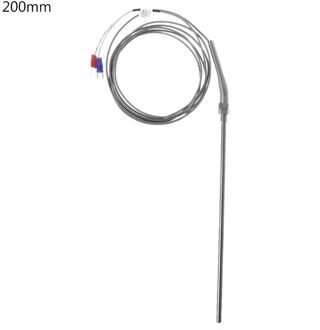 K Type Thermokoppel Roestvrij Stalen Sonde Thermokoppel 100 Mm 200 Mm 2 M Kabel Draad Lengte, thermokoppel 0 ~ 400C Temperatuur Sensor 200mm