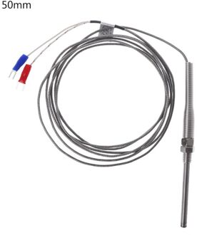 K Type Thermokoppel Roestvrij Stalen Sonde Thermokoppel 100 Mm 200 Mm 2 M Kabel Draad Lengte, thermokoppel 0 ~ 400C Temperatuur Sensor 50mm
