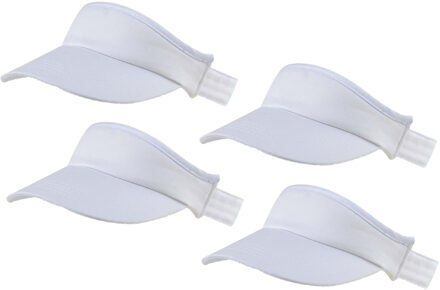 K-up 4x stuks witte zonneklep voor volwassenen
