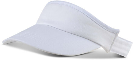 K-up Zonneklep voor volwassenen - wit - Katoenen verstelbare sunvisor zonnekleppen
