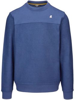 K-WAY Comfortabele Katoenen Sweatshirt voor Heren K-Way , Blue , Heren - Xl,S