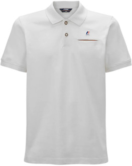 K-WAY Comfortabele Stretch Polo Shirt K-Way , White , Heren - Xl,L,M,S