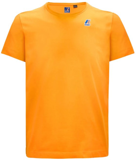 K-WAY De Echte Edouard Unisex T-Shirt K-Way , Orange , Heren - M,S,Xs