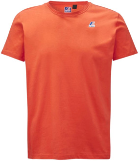 K-WAY De Echte Edouard Unisex T-Shirt K-Way , Orange , Unisex - M,S,Xs