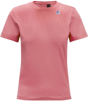 K-WAY De Echte Edouard Unisex T-Shirt K-Way , Pink , Unisex - Xl,L,M,S